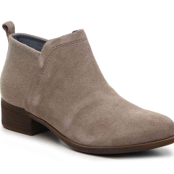 Toms Shoes - TOMS Leather Deia Booties Boots Size 11 Taupe